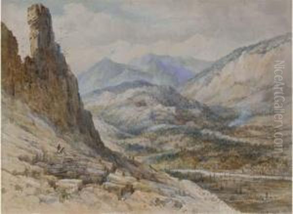 Big Horn Mountain, Wyoming Oil Painting by Washington F. Friend