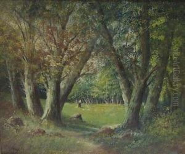 Paysage Oil Painting by Charles Arthur Fries