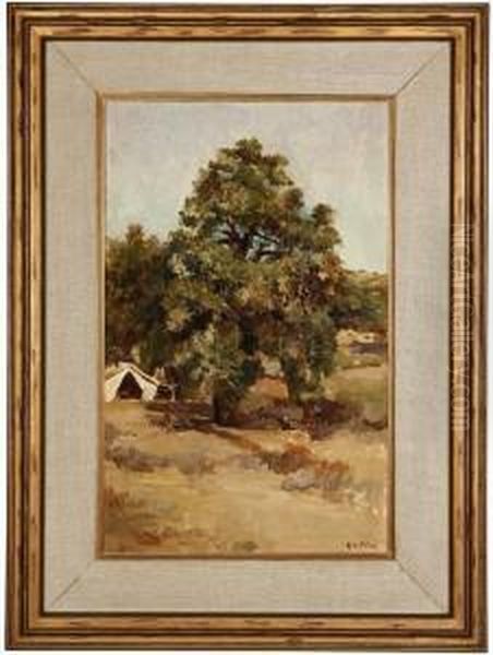 Camp Near Descanso Oil Painting by Charles Arthur Fries