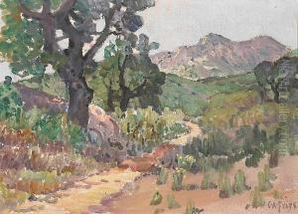 Among The Oaks (no.1475), 1931 Oil Painting by Charles Arthur Fries