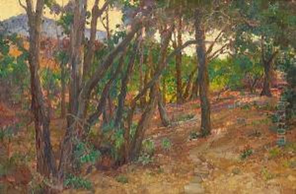 Late Afternoon Light Oil Painting by Charles Arthur Fries