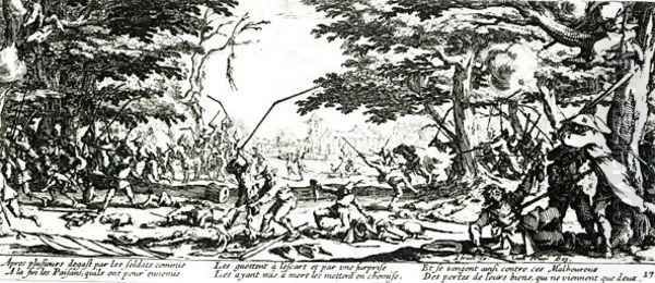 The Peasants' Revenge, plate 17 from 'The Miseries and Misfortunes of War', 1633 Oil Painting by Jacques Callot