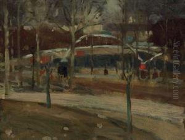 Central Park Oil Painting by Frederick Carl Frieseke