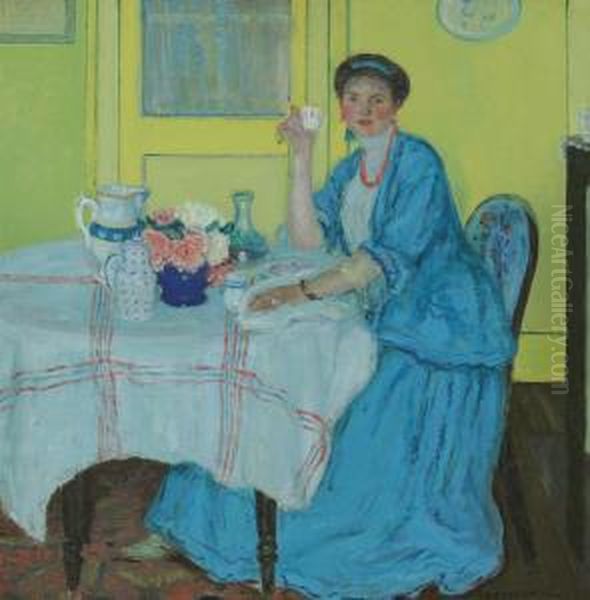 The Breakfast Room Oil Painting by Frederick Carl Frieseke