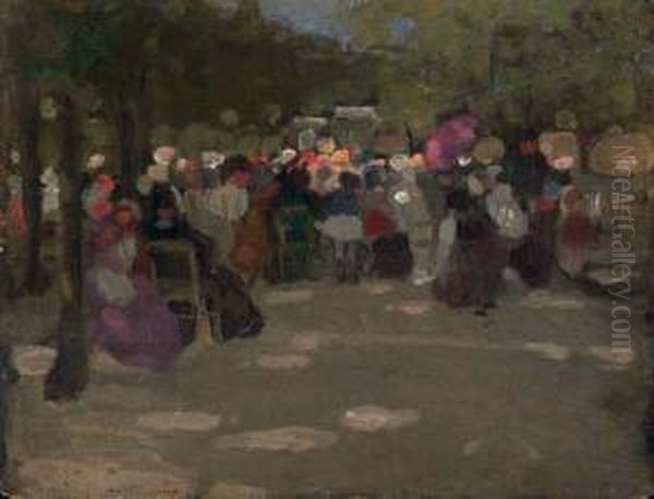 Luxembourg Gardens Oil Painting by Frederick Carl Frieseke