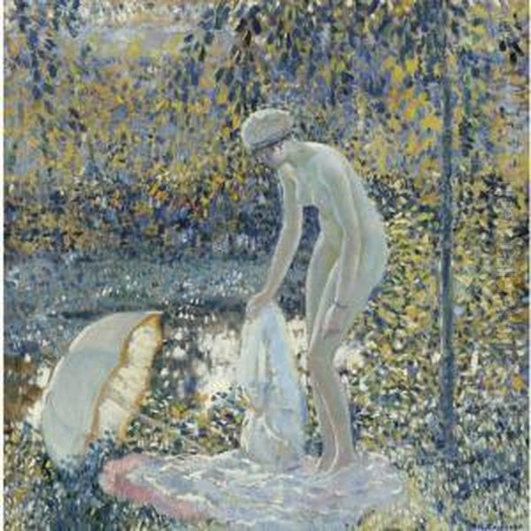 Parasol Oil Painting by Frederick Carl Frieseke