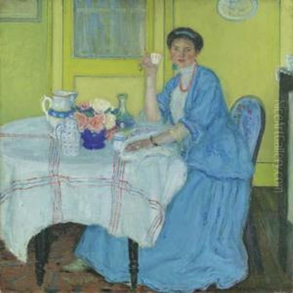 The Breakfast Room Oil Painting by Frederick Carl Frieseke