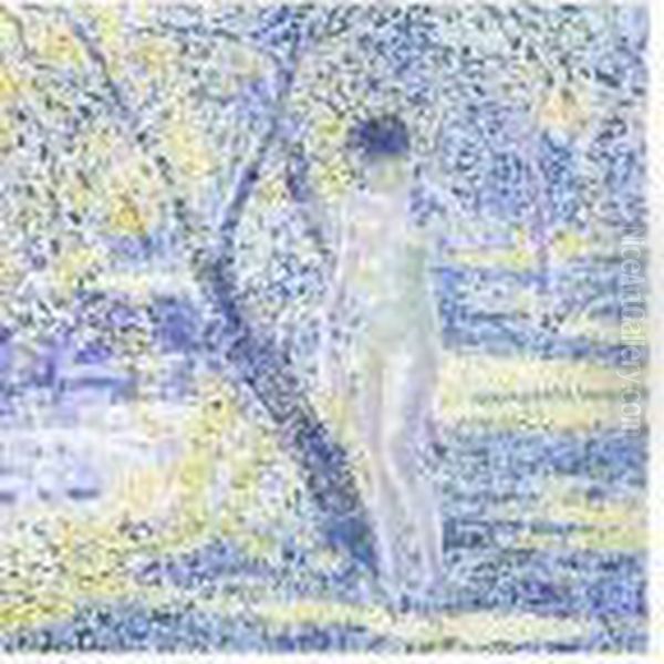 Nude In Sunlight Oil Painting by Frederick Carl Frieseke