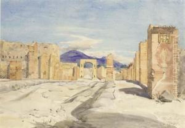 Pompeii, Italy Oil Painting by Alfred Downing Fripp