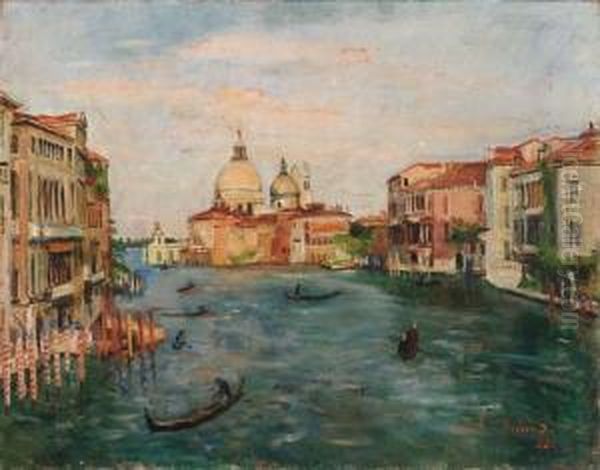 Canal Grande - 1942 Oil Painting by Donato Frisia