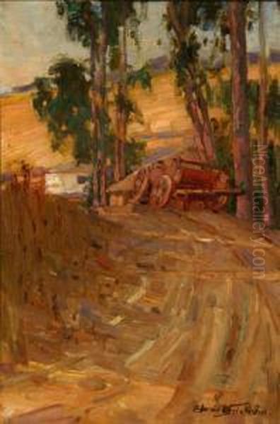 The Old Buckboard Oil Painting by Claus Edward Fristrom