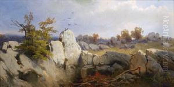 Kleines Landschaftsstuck Oil Painting by Melchior Fritsch