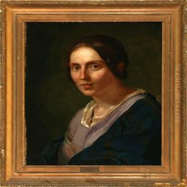 Portraet Af Elisabeth Jerichau Baumann Oil Painting by Lorenz Frolich