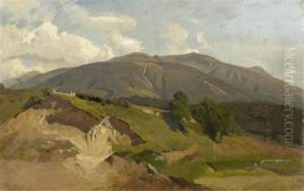 Mountain Landscape Oil Painting by Otto Frolicher