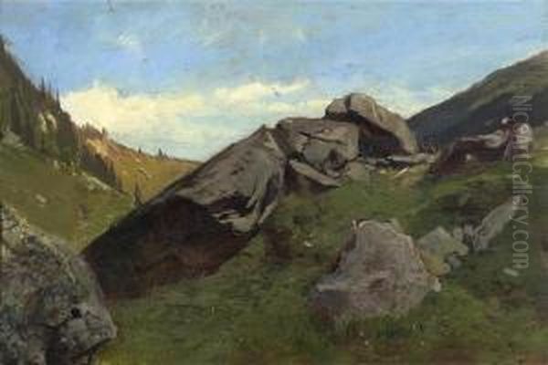 Mountain Landscape. Oil Painting by Otto Frolicher