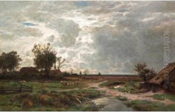 Landscape Near Munich Oil Painting by Otto Frolicher