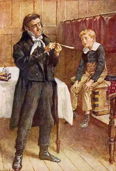 Mr Wackford Squeers and the New Pupil, 1924 Oil Painting by Harold Copping