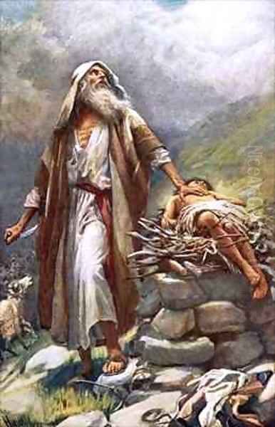 Abraham and Isaac Oil Painting by Harold Copping