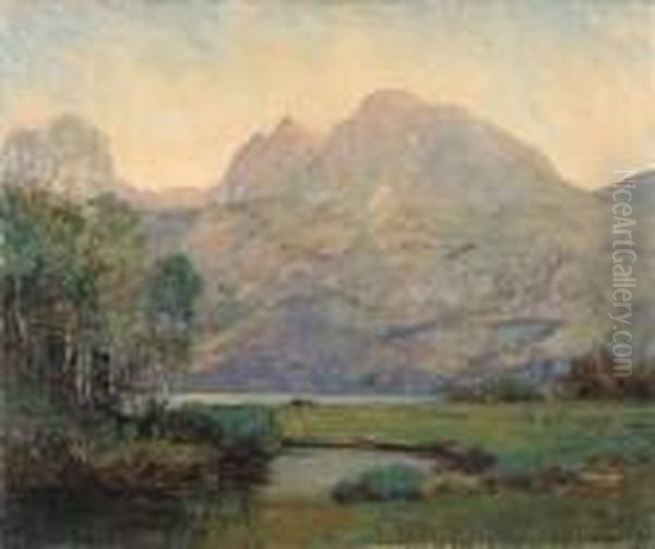 Meadow In The Sierras Oil Painting by John Frost