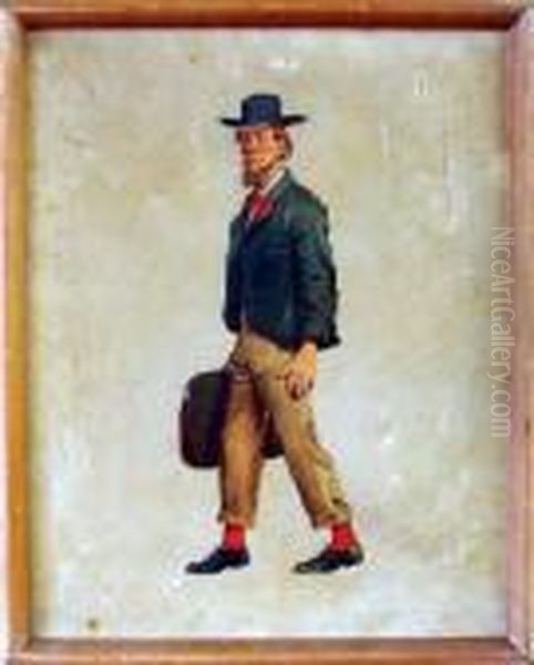 Portrait Of A Man Oil Painting by Arthur Burdett (Sr.) Frost