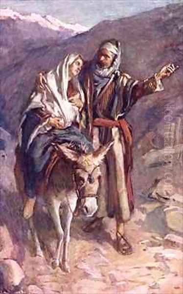 The flight into Egypt Oil Painting by Harold Copping