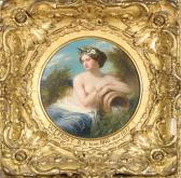 A Water Nymph Oil Painting by William Edward Frost