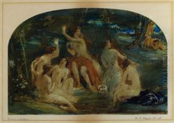 Diana & Actaeon Oil Painting by William Edward Frost