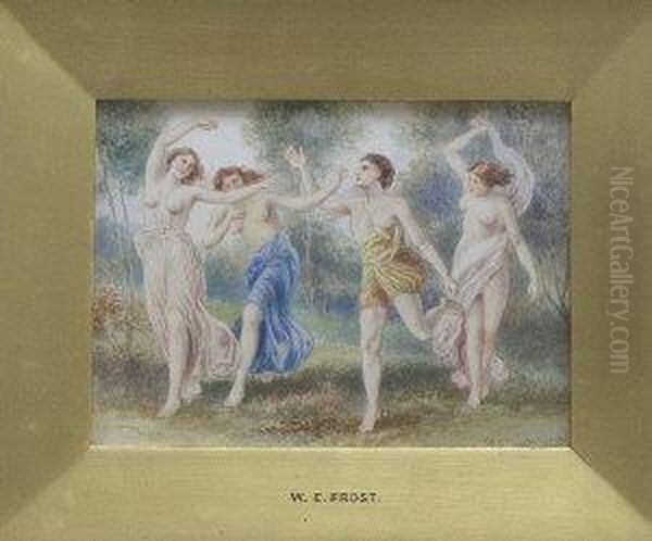 Apollo And The Nymphs Oil Painting by William Edward Frost