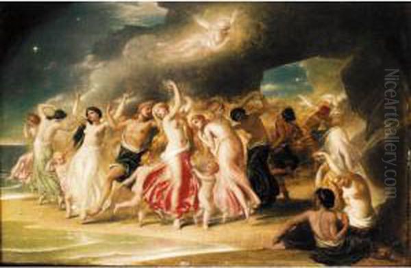 The Dancers Oil Painting by William Edward Frost