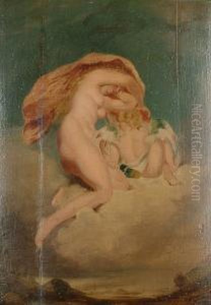 Venus And Cupid Oil Painting by William Edward Frost