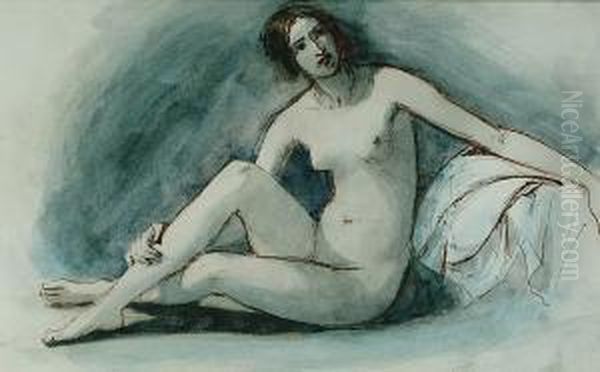 Reclining Female Nude Oil Painting by William Edward Frost