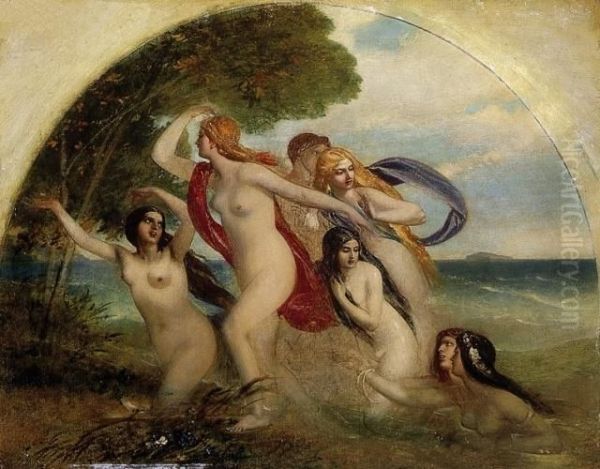 Diane And The Nymphs Oil Painting by William Edward Frost