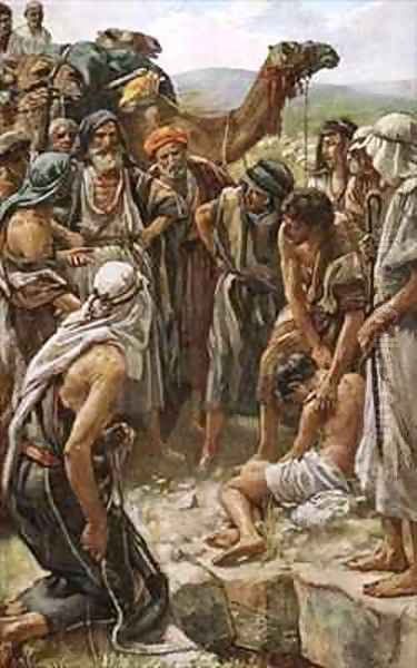 The selling of Joseph Oil Painting by Harold Copping