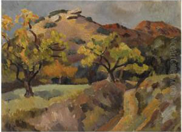 French Landscape Oil Painting by Roger Eliot Fry