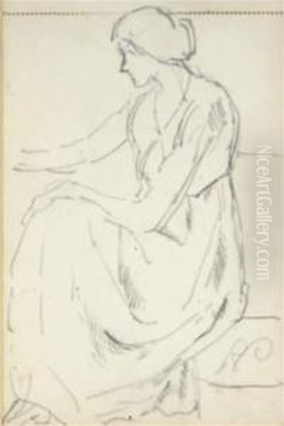 Seated Woman Oil Painting by Roger Eliot Fry