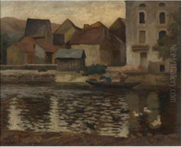 Harbour At St. Pierre Oil Painting by Roger Eliot Fry