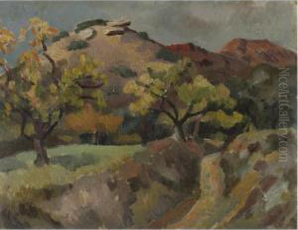 French Landscape Oil Painting by Roger Eliot Fry