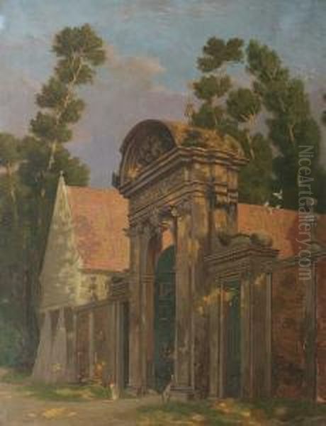 Gateway To A Chateau Oil Painting by Roger Eliot Fry