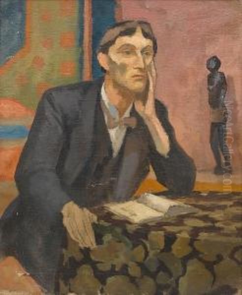 Portrait Of Arthur Waley Oil Painting by Roger Eliot Fry