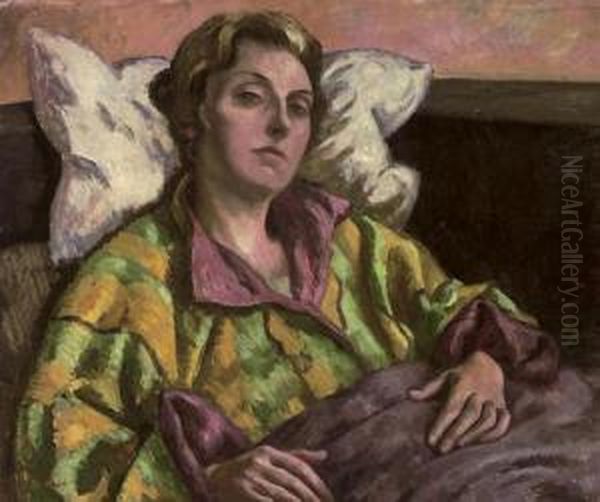 Portrait Of Helen Anrep; And Twelve Further Oils Oil Painting by Roger Eliot Fry