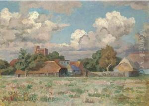 September In Sussex Oil Painting by Roger Eliot Fry