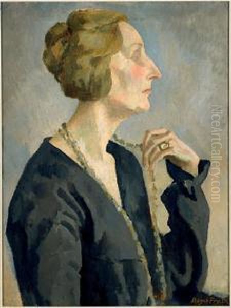 Edith Sitwell Oil Painting by Roger Eliot Fry