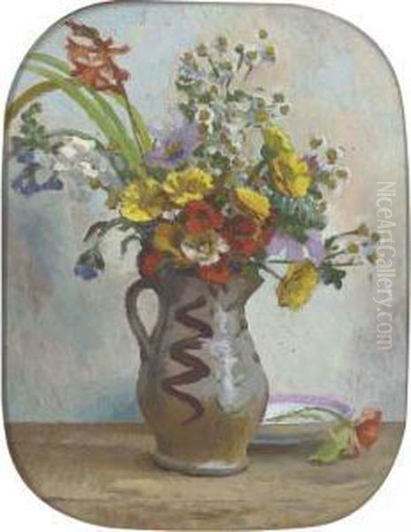 August Flowers Oil Painting by Roger Eliot Fry