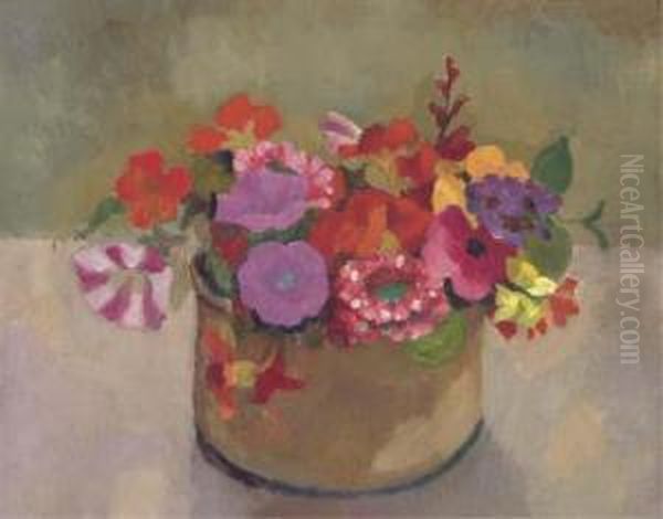 Summer Flowers Oil Painting by Roger Eliot Fry