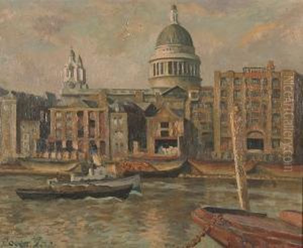 St Paul's From The Thames Oil Painting by Roger Eliot Fry