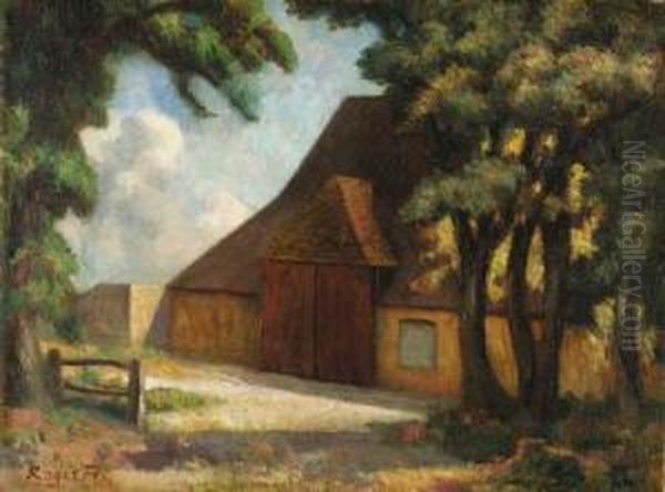 The Barn At Charleston Oil Painting by Roger Eliot Fry