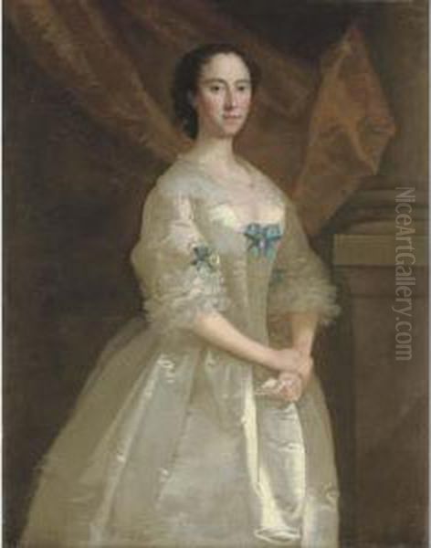 Portrait Of Miss Elizabeth Purley Oil Painting by Thomas Frye