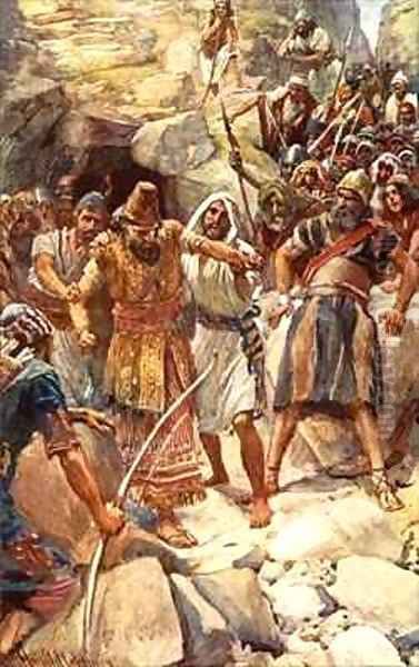 The fate of the Canaanite kings Oil Painting by Harold Copping