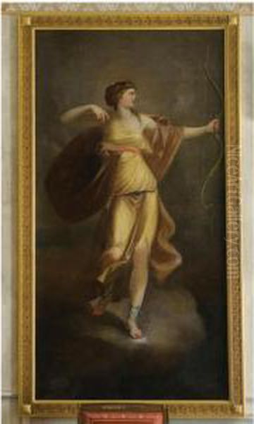 Diana Oil Painting by Friedrich Heinrich Fuger