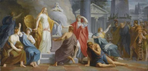 Allegoria Della Sapienza Filosofica Oil Painting by Friedrich Heinrich Fuger